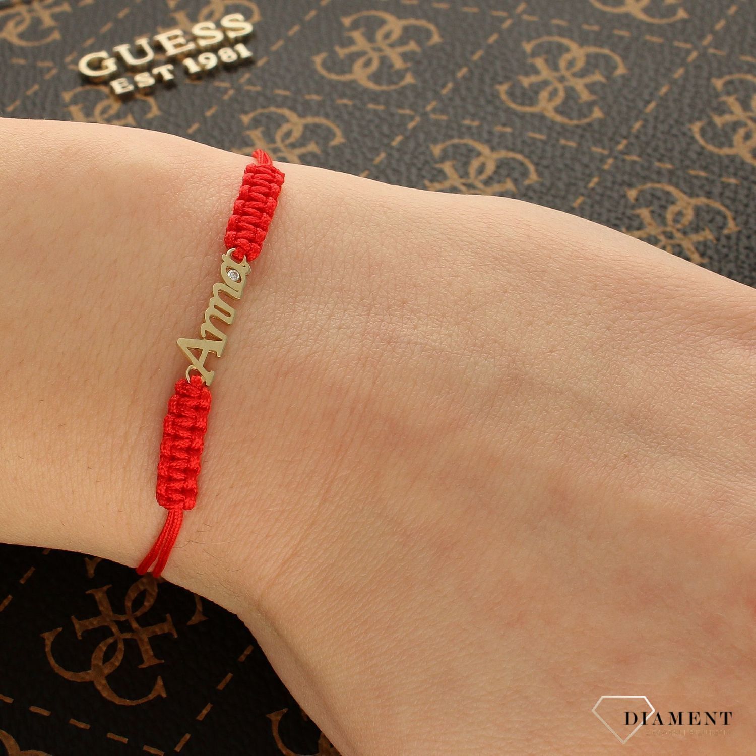 Złota bransoletka na czerwonym sznureczku z imieniem ANNA BR 6603 (1).jpg